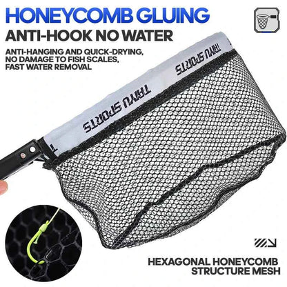 Taiyu Folding Small Fishing Net With Bag ABS Grip Integrated Hook Adhesive Net