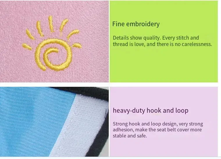 Toddler Baby Car Pillow Shoulder Cushion for Safety Harness Auto Seat Belt Support Pad Kids Travel Pillow Soft Comfort