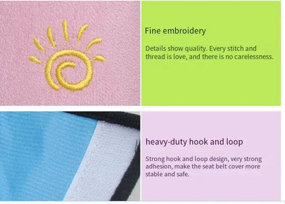 Toddler Baby Car Pillow Shoulder Cushion for Safety Harness Auto Seat Belt Support Pad Kids Travel Pillow Soft Comfort