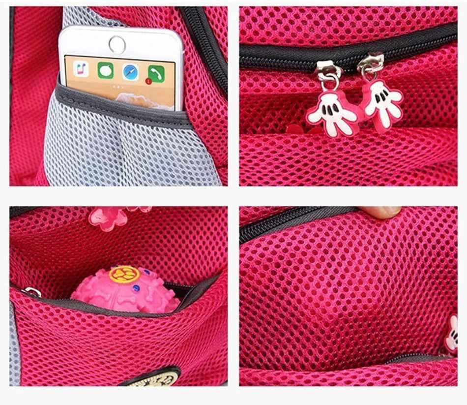 Dog Backpack Carrier Travel Bag Breathable Reflective Strips For Hiking