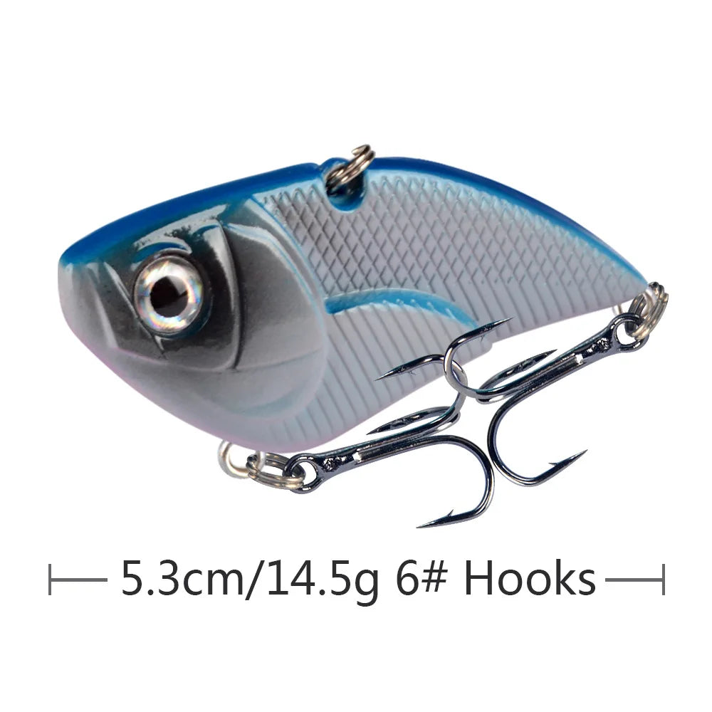 Sinking Vibration Fishing Lure 5.3cm 14.5g Hard Crankbait for Bass Sea