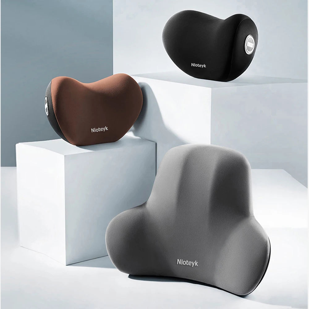 Car Neck Pillow Memory Foam Protection Lumbar Backrest Cushion Lumbar Cushion Car Headrest Seat Travel Interior Accessorie