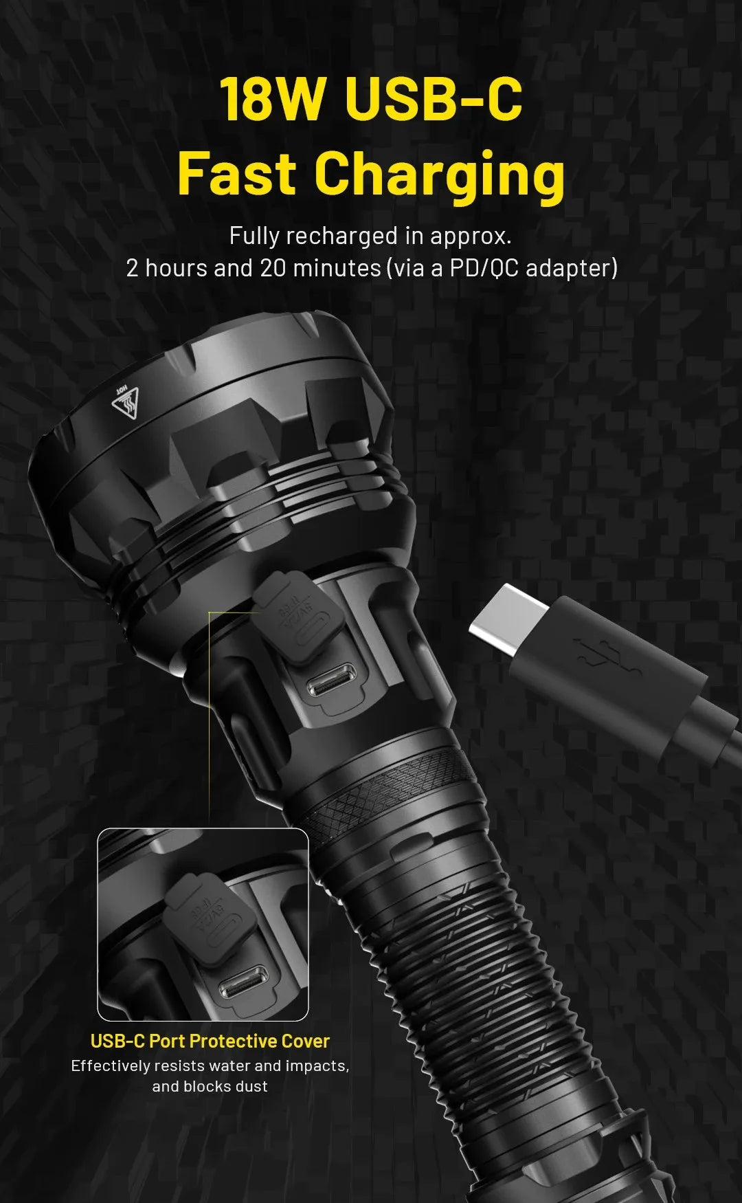 NITECORE Flashlight P40 seraching light Hunting  2000 lumens Ultra Bright Long Range flashlamp included wireless remote switch