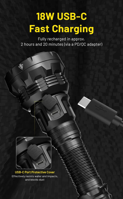 NITECORE Flashlight P40 seraching light Hunting  2000 lumens Ultra Bright Long Range flashlamp included wireless remote switch