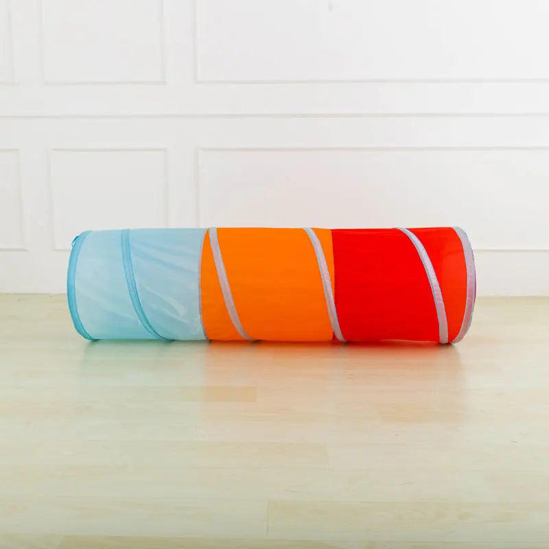 Portable Children's Tent Crawling Tunnel Kids Little House Play House Tipi Tent Indoor Toy Tube Baby Crawling Games Rainbow Tent