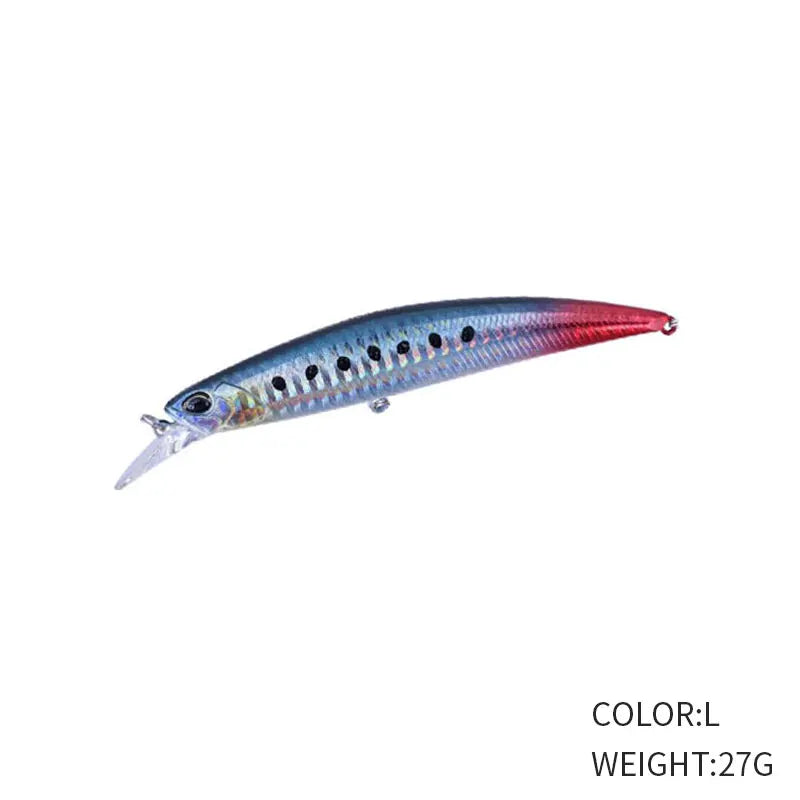 27g 110mm Sinking Minnow Fishing Lure Long Casting for Saltwater and Freshwater