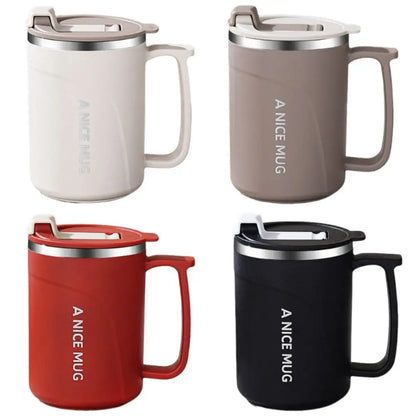 500ml Insulated Coffee Cup Stainless Steel Double-layer Vacuum Water Bottle with Tea Strainer Simple Thermos Cup Outdoor Sports
