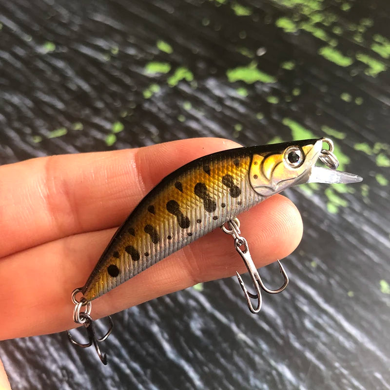 Trout Fishing Lures 50mm 4.5g Sinking Minnow Artificial Hard Bait