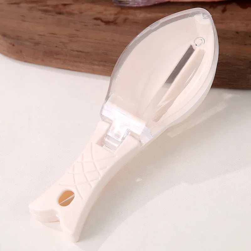 38G ABS Fish Scale Scraper Planer With Cover Kitchen Tools