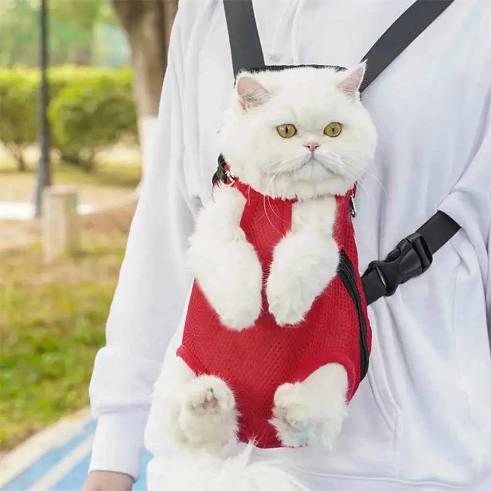 Pet Carrier Backpack Adjustable Front Carrier For Hiking Dogs Cats Travel Bag