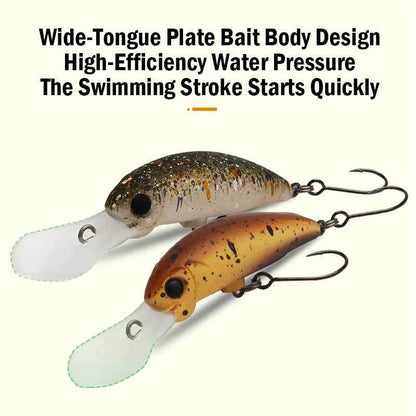 LeyDun Floating Minnow Lures 40mm 2.8g Shallow Diving Crankbait