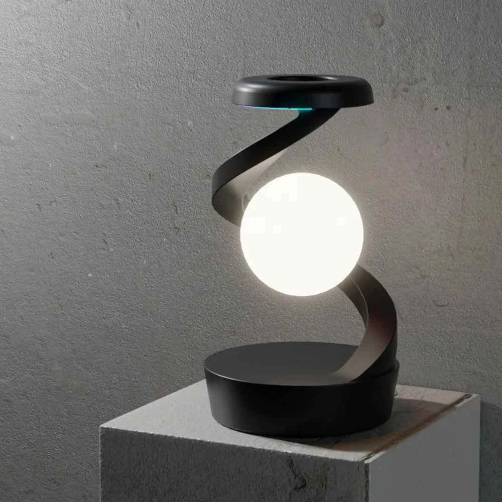 Rotating Floating Table Lamp With 15W Wireless Charger And RGB Light