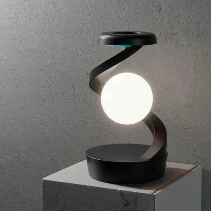 Rotating Floating Table Lamp With 15W Wireless Charger And RGB Light
