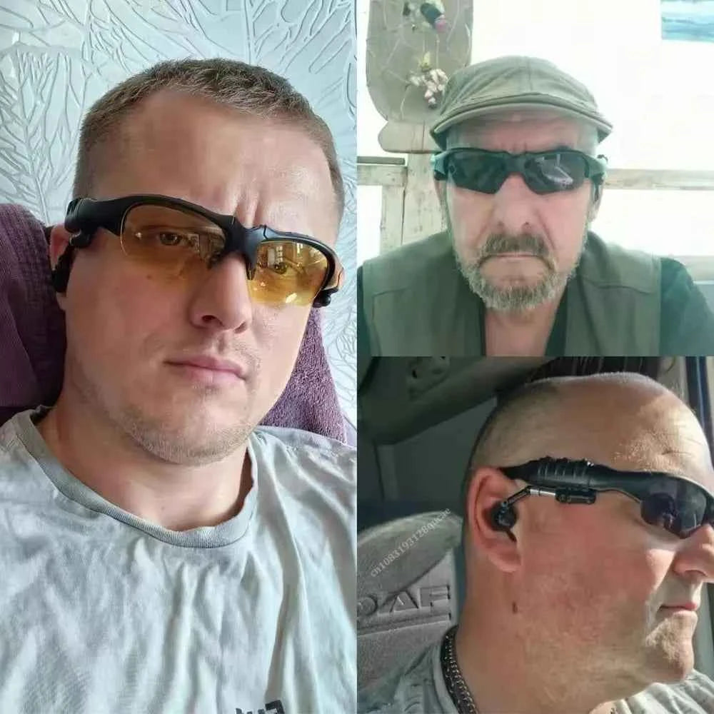 Bluetooth Smart Glasses Headset With Mic For Driving And Sports Noise Reduction