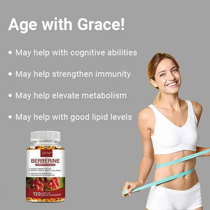 Berberine Capsules For Immune Support Digestion Energy And Anti Aging