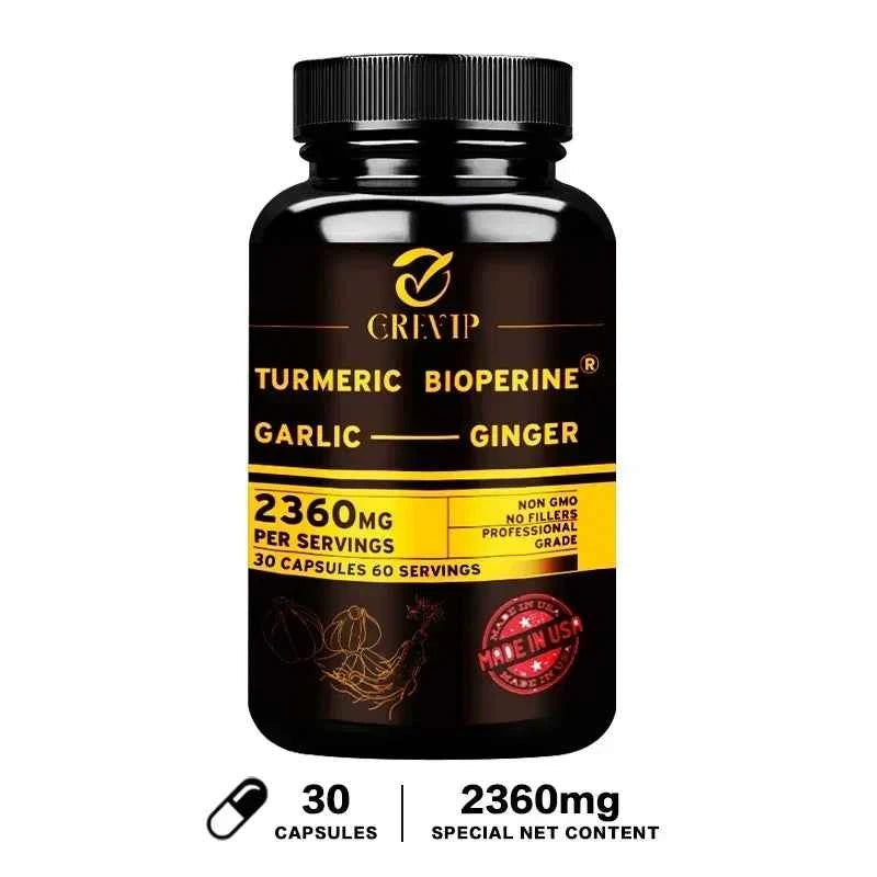 Turmeric Ginger With Garlic Curcumin Black Pepper For Joints Immune Support