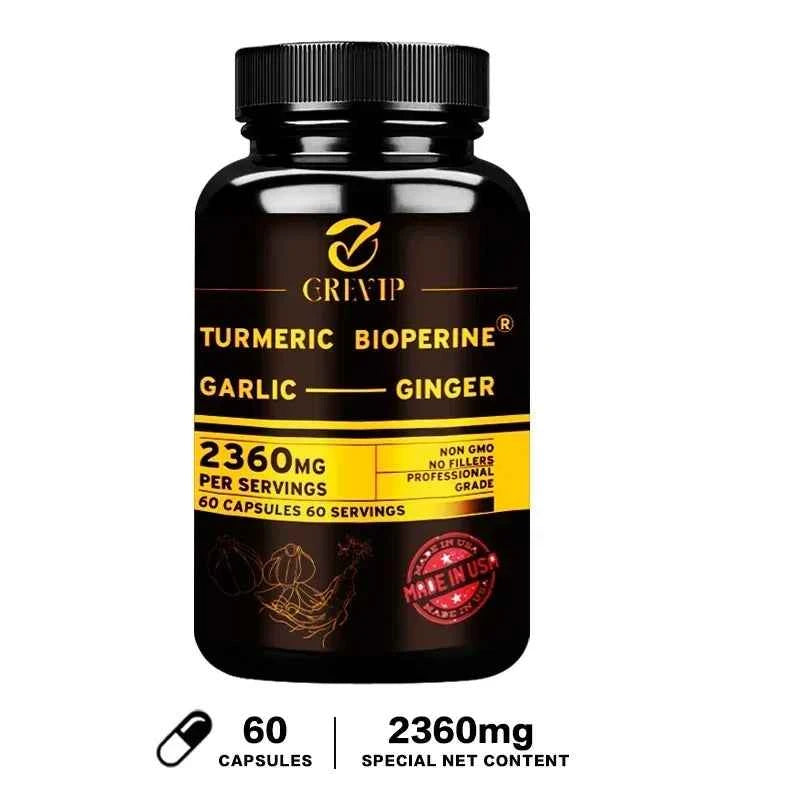 Turmeric Ginger With Garlic Curcumin Black Pepper For Joints Immune Support