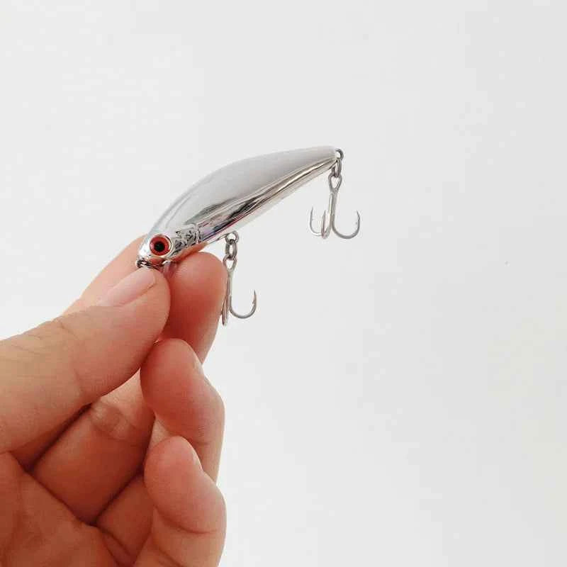 Mini Laser Hard Minnow Sinking Bait Wobbler Jerkbait Crank Lures 5.5cm For Bass