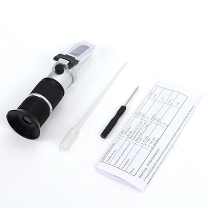 0-90% Handheld Brix Refractometer Sugar Content Tester Honey Fruit Juice Liquids Beekeeping Sugar Refractometer with Retail Box