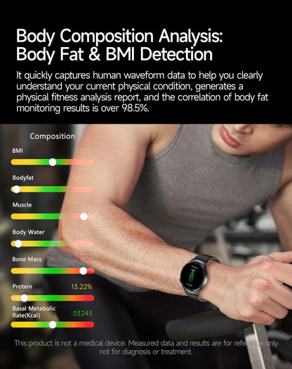 2026 New upgrade Health Check Smart Watch ECG Blood Lipid Uric Acid Body Fat BP Sport Waterproof HD Call Smart Watch Man Women