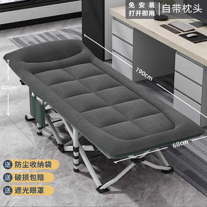 Camping Cot Comfortable with Pad  Portable Folding Bed for Sleeping Single Supports Travel Office Garden Beds  складная кровать