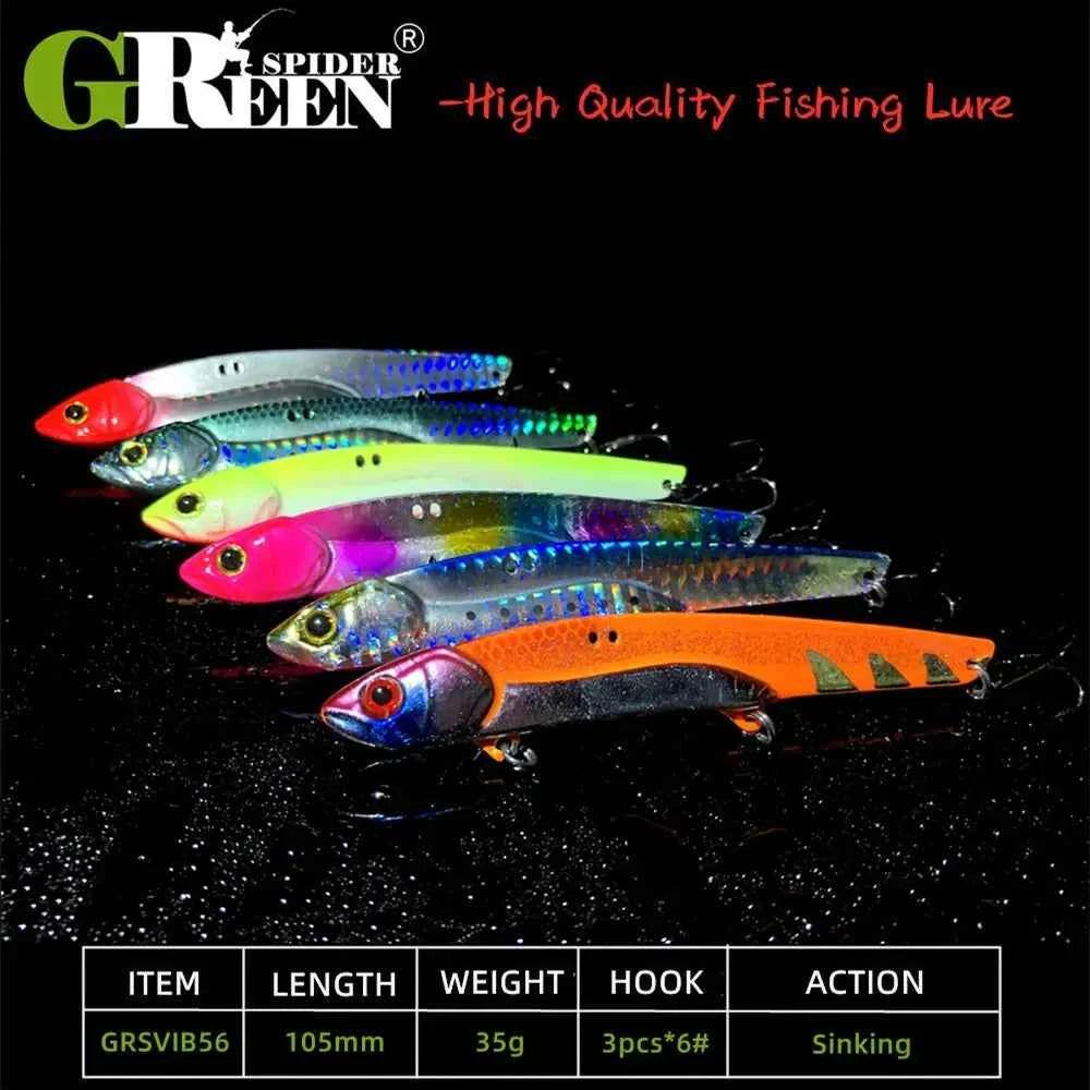 35G 10.5cm Metal VIB Lure Fishing Spoon Freshwater Jig Bait Tackle