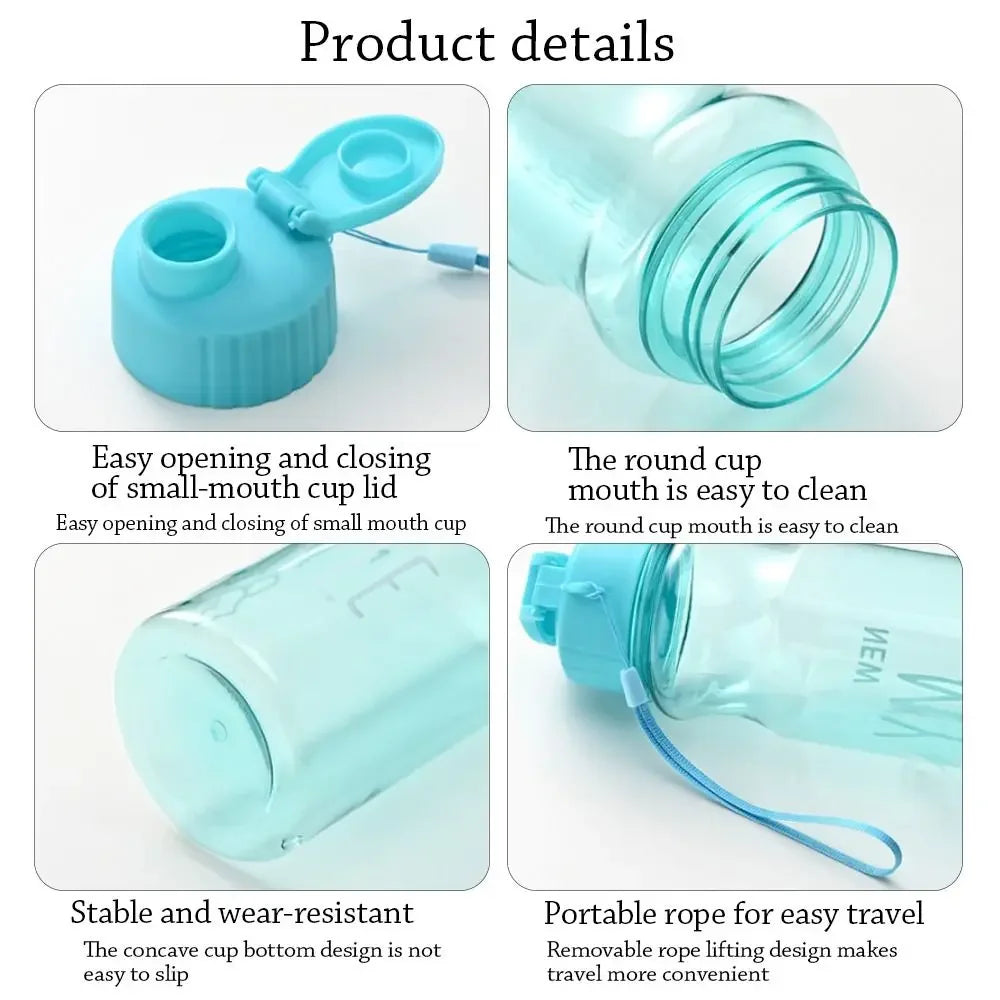 650ml Water Bottle Outdoor Color Transparent Cold Water Cup Large Capacity Gift Plastic Sports Kettle Portable And Compact