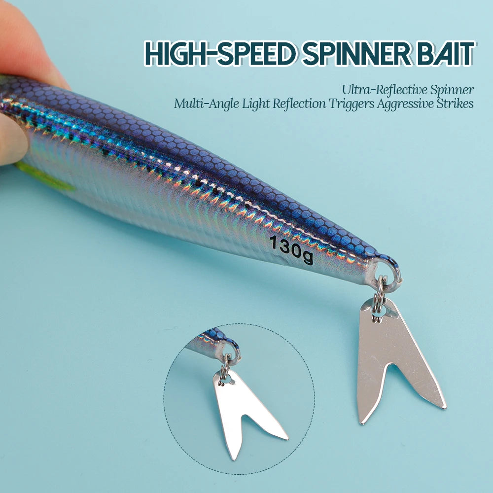 Tolu 2024 3D Printed Fast Sinking Metal Jig Lure Saltwater Shore Casting 20g 80g
