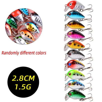 Aorace 3 5 8 Piece Mini Minnow Lure Set Crankbaits 2.8cm 1.5g For Pike Bass Trout