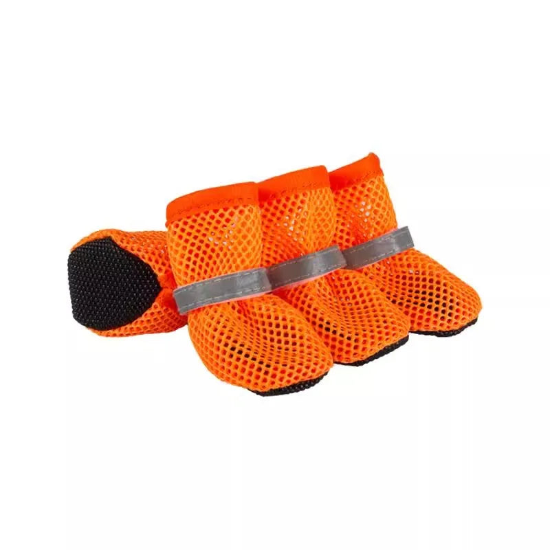 Pet Breathable Shoes Lightweight Breathable Mesh Dog Boots Anti-slip Soles Protecting Paws, Suitable Small To Medium-sized Pet.