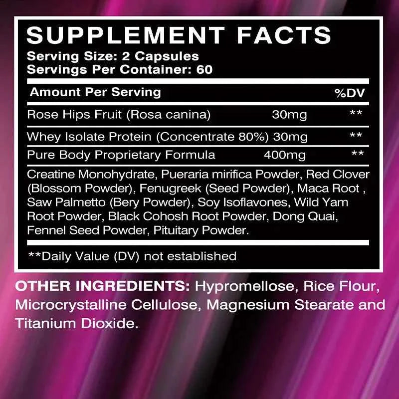 Coolkin Women Health Supplement Anti Sagging Natural Curves 120 Capsules