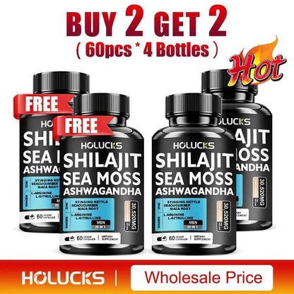 Sea Moss Shilajit Ashwagandha Capsules For Energy Immune Support Daily Wellness
