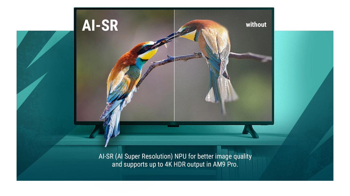 Original Ugoos AM9 Pro Smart TV Box Android 14 Amlogic S905x5-J WiFi6 BT5.3 1000M  HDR Set Top Box Media Player Support AI-SR