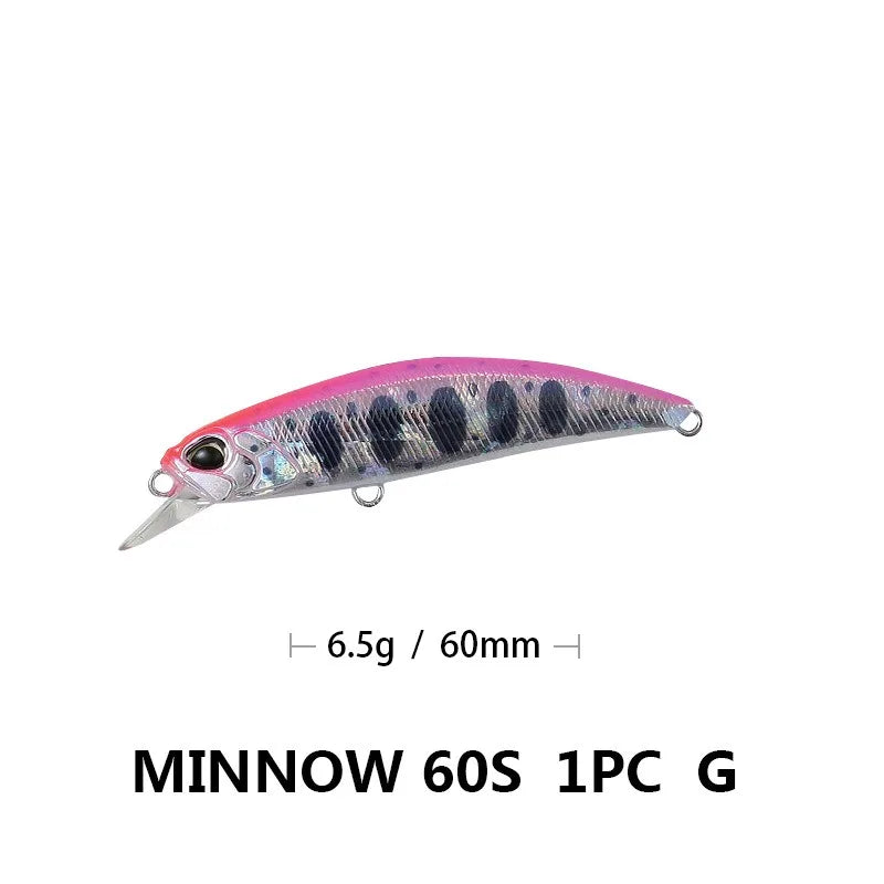 Sinking Minnow Lure 6cm 6.5g Wobbler Jerkbait Bass Sea Fishing Crankbait