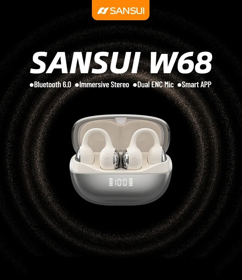 Clip On Wireless Earphones With Noise Reduction And Intelligent Positioning For Comfortable And Stable Communication