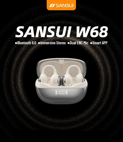 Clip On Wireless Earphones With Noise Reduction And Intelligent Positioning For Comfortable And Stable Communication
