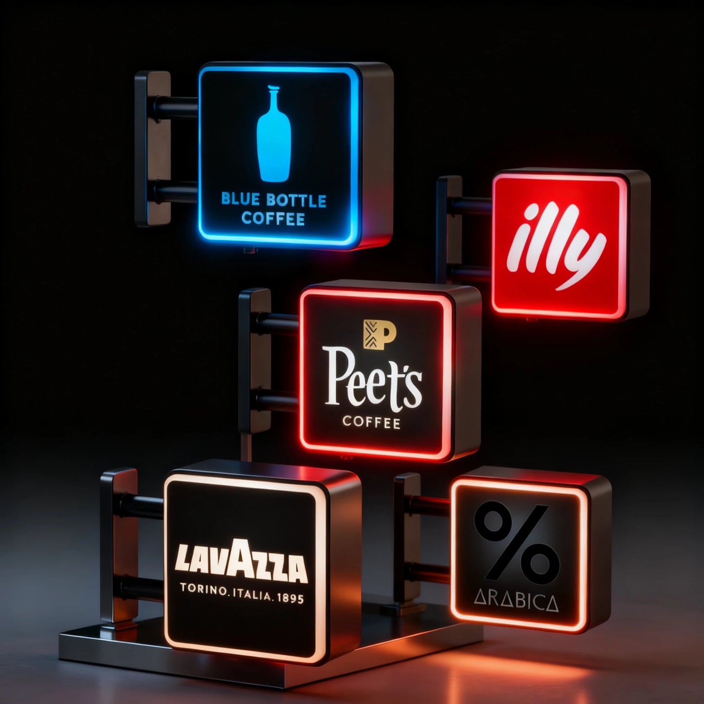 Coffee Shop Magnetic Fridge Sticker | Luminous Light Box Style – Convenience Store Sign Vibe, Creative Home Decor