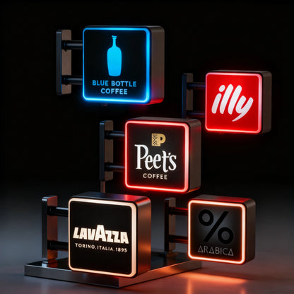 Coffee Shop Magnetic Fridge Sticker | Luminous Light Box Style – Convenience Store Sign Vibe, Creative Home Decor