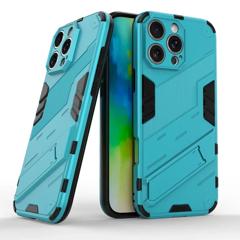 Armor Shockproof Protective Magnetic Holder Case For iPhone 16 Pro Max 15 14 12 13 11 Pro Max 15 14 16 Plus 13 12 Mini Cover