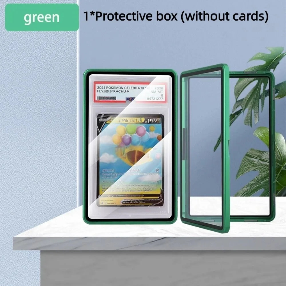 Aluminium Frame PSA/CGC Graded Cards Protector UV Protection Double-sided Glass Card Protective Case Transparent Durable