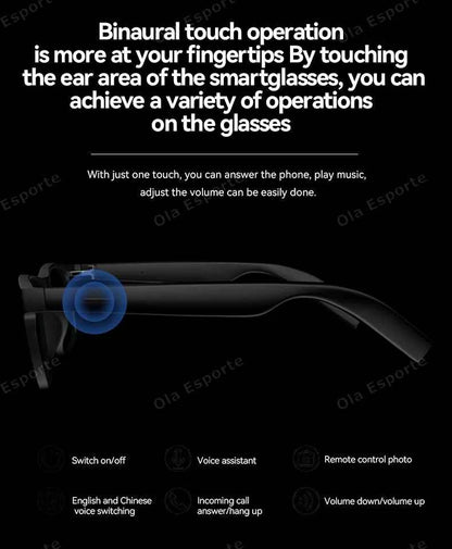 Unisex Smart Bluetooth Glasses Polarized UV Sunglasses Voice Call Music 2025