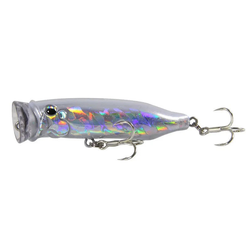 7cm Popper Lure 9.4G Topwater Plastic Swimbait For Perch Fishing Tackle