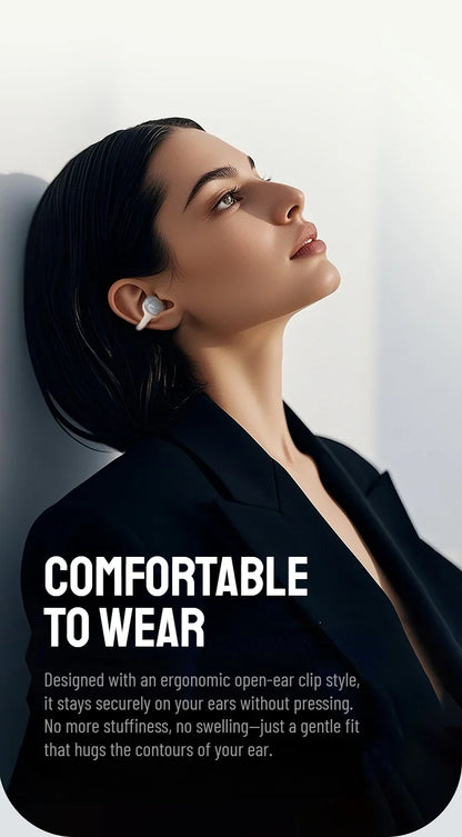 Clip On Wireless Earphones With Noise Reduction And Intelligent Positioning For Comfortable And Stable Communication