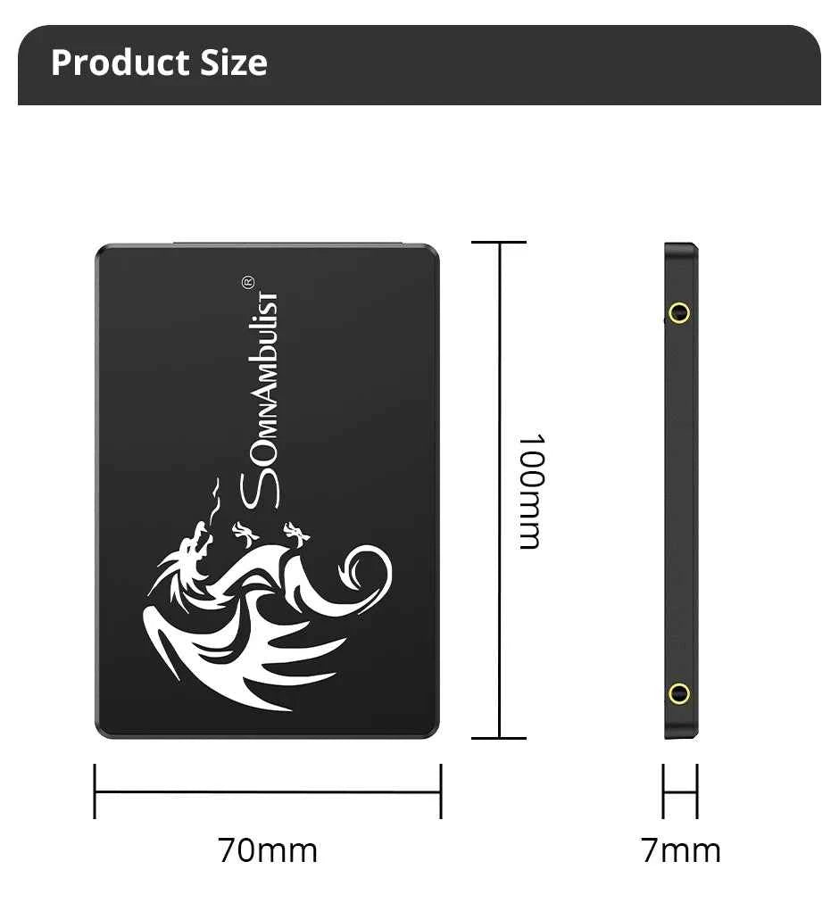 SomnAmbulist 2.5 Inch SSD SATA III Solid State Drive 128GB To 2TB
