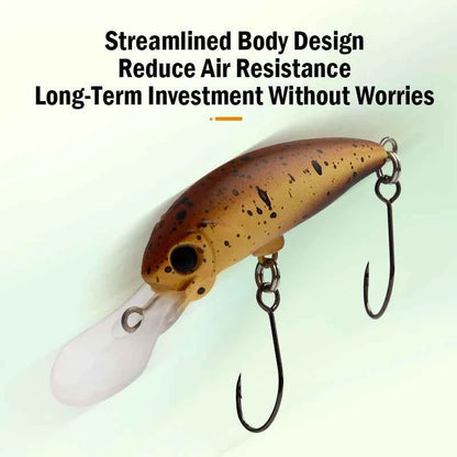 LeyDun Floating Minnow Lures 40mm 2.8g Shallow Diving Crankbait