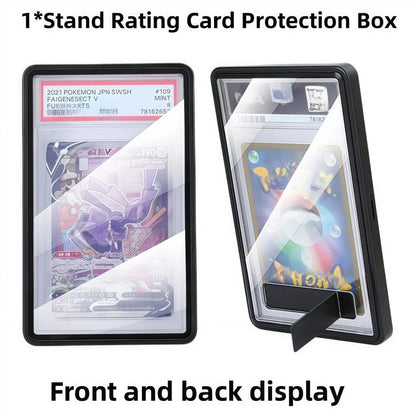 2-in-1 PSA/CGC Graded Card Protective Box Transparent UV Protection Metal Magnetic Case Durable with Stand Card Protective Case
