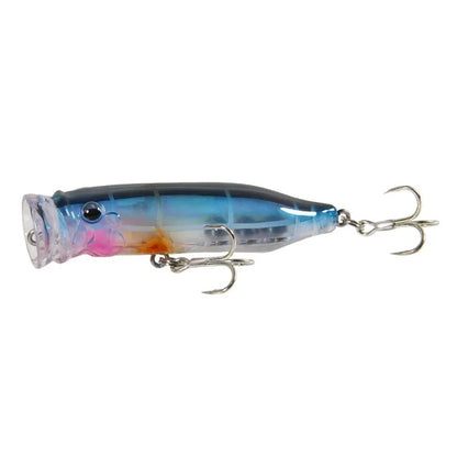 7cm Popper Lure 9.4G Topwater Plastic Swimbait For Perch Fishing Tackle