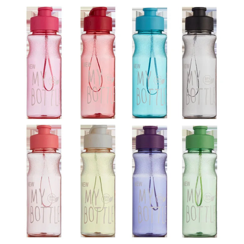 650ml Water Bottle Outdoor Color Transparent Cold Water Cup Large Capacity Gift Plastic Sports Kettle Portable And Compact