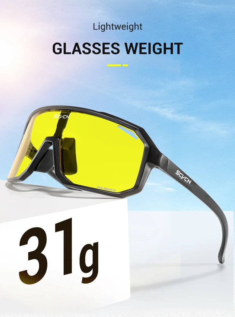 SCVCN Night Vision Glasses Hiking Eyewear Cycling Glasses Driving Eyewear Fashion Polarized Sunglasses Y2K UV400 Mtb Goggles Man