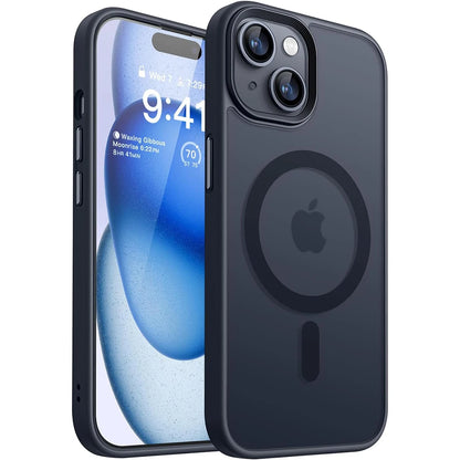 Magsafe Magnetic Luxury Armor Shockproof Case For iPhone 16 15 14 13 12 11 Pro Max Plus Wireless Charge Cover Matte Translucent